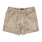 Velvet Effect Beige Shorts SS22