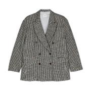 Houndstooth Dobbelt-Breasted Frakke