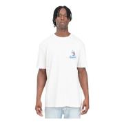 Grafisk Print Hvid T-shirt Casual Stil