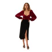 Velvet Bodysuit Burgundy