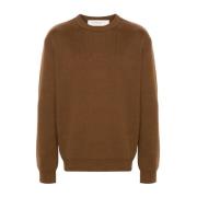 Brun Sweater med Signaturstjerne Patch