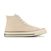 Sand Canvas High Top Sneakers