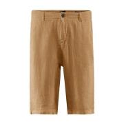 Slim Fit Linen Bermuda Shorts