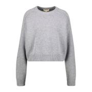 Oversized Grå Pullover Sweater