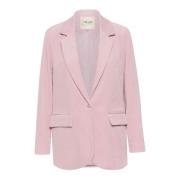 Langærmet Blazer Jakke Dawn Pink