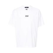 Hvid Logo Print T-Shirt