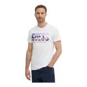 Broderet Logo T-shirt - Hvid Slim Fit