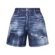 Blå Denim Shorts Regular Fit