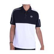 Sort Polo T-shirt med Logo Print