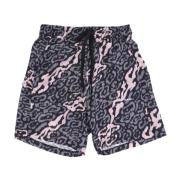 Leopard Print Shorts Pink/Grey