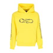 Gul Wire Hoodie med Slange Broderi