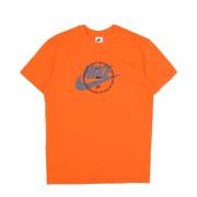 Sikkerhedsorange T-shirt med fortryk