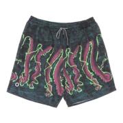 Tentakel Print Badeshorts Sort