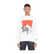 Grafisk Print Crewneck T-Shirt