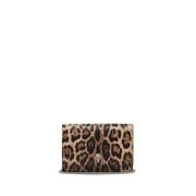 Leopard Print Small Skull Taske