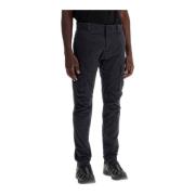 Slim Fit Stretch Satin Cargo Pants