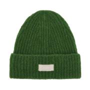 Grøn Logo Broderet Beanie Hat