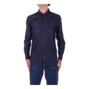 Denim Clip Front Lommer Skjorte