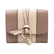 Beige Tri-Fold Farveblok Taske