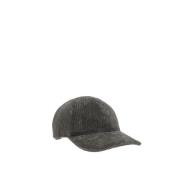 Velvet Baseball Cap med Monile Broderi