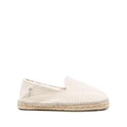 Beige Jute Slip-On Flade Sko