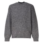 Grå Logo Sweater Løs Pasform Alpaca