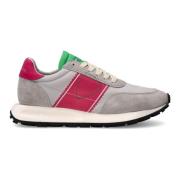 Vintage Running Sneakers Grå Fuchsia