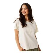 Broderet T-shirt Off White