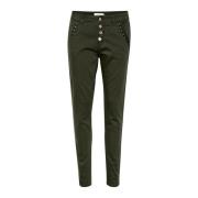 Slim-Fit Twill Pant med Smarte Detaljer