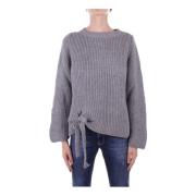 Broderet antracit sweater