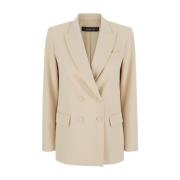 Dobbeltbrystet Beige Blazer