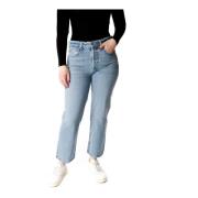 Højtaljede afslappede fit jeans