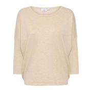 R-Neck Pullover Strik Jojoba Melange