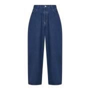 Indigo Blue Denim Wide Leg Jeans