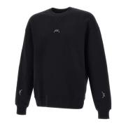 Sort Bomulds Sweatshirt med Mini Logos