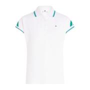 Stribet Cap Sleeve Polo