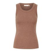 Brun Puce Melange Tank Top