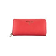 Elegant Pink Wallet med Lynls og Flere Rum