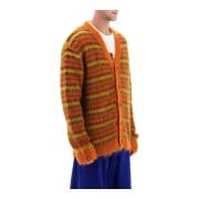 Stribet Mohair Cardigan