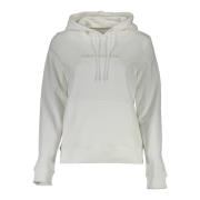 Hoodie Hvid Langærmet Centrallomme