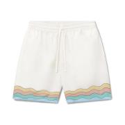 Hvide silke shorts Palm Springs design