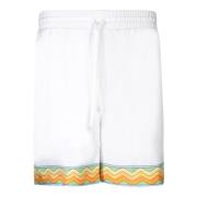 Hvide Silke Shorts Stilfuld