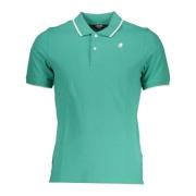 Kortærmet Polo Shirt Grøn Kontrast Logo