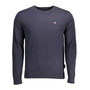 Stilfuld Broderet Sweater med Rund Hals