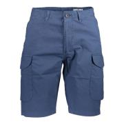 Blå Bermuda Shorts Regular Fit Bomuld