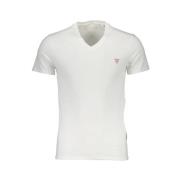 Hvid Slim Fit V-hals T-shirt