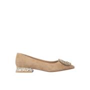 Skinnende ballerina flade med rhinestones