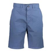 Blå Bermuda Shorts Regular Fit Bomuld