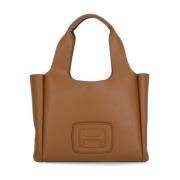 Pebbled Leather Shopping Bag for Woman