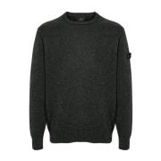 Mørkegrå Uldblandings Crew Neck Sweater